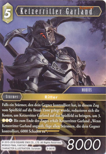 Final Fantasy Opus 9-061 R Ketzerritter Garland Erde