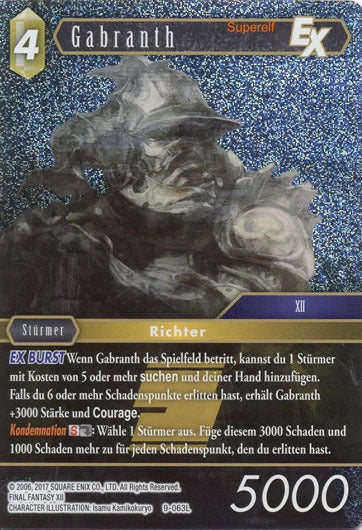Final Fantasy Opus 9-063 L Gabranth Erde