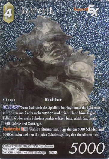 Final Fantasy Opus 9-063 L Gabranth Erde
