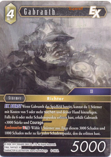 Final Fantasy Opus 9-063 L Gabranth Erde
