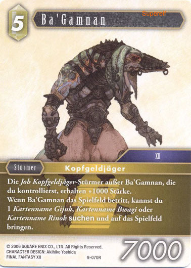 Final Fantasy Opus 9-070 R Ba`Gamnan Erde