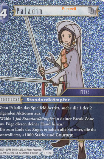 Final Fantasy Opus 9-112 C Paladin Wasser
