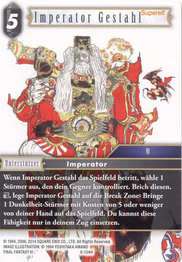 Final Fantasy Opus 9-124 H Imperator Gestahl Dunkelheit