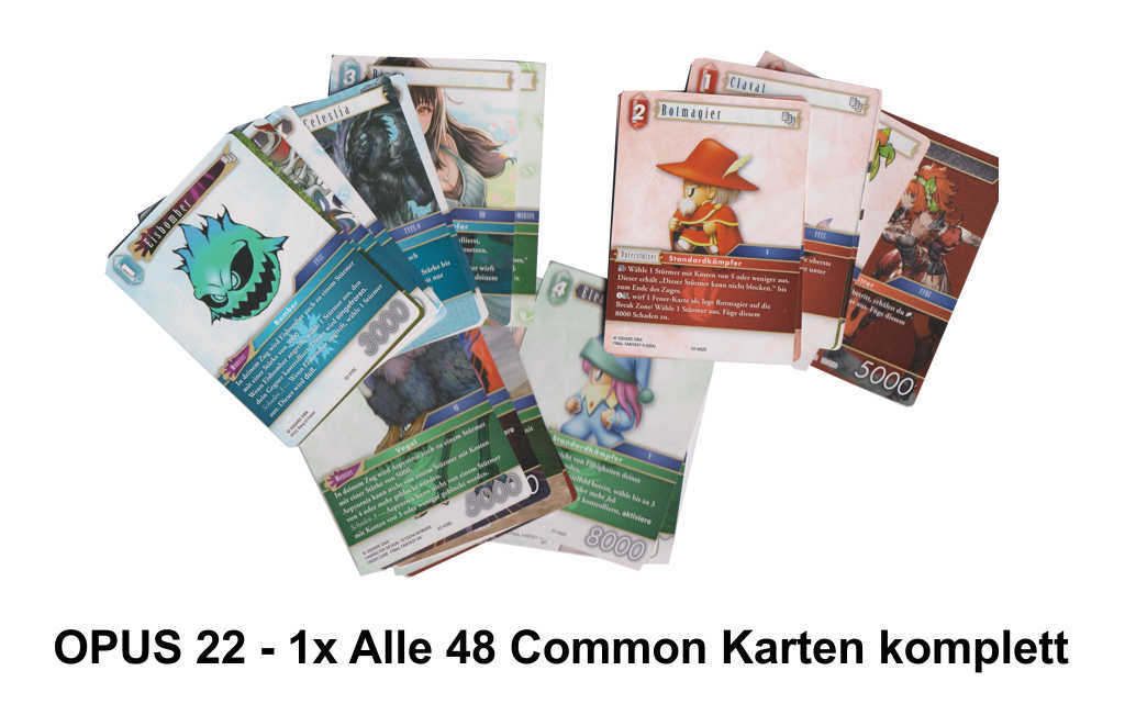 OPUS 22 - 1x Alle 48 Common Karten komplett
