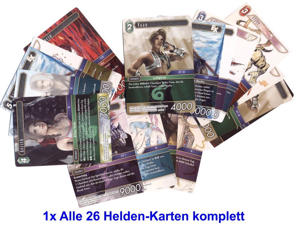 OPUS 10 - 1x Alle 26 Helden Karten komplett