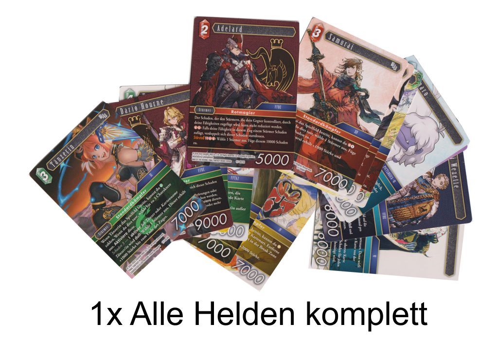 OPUS 17 - 1x Alle 26 Helden Karten komplett