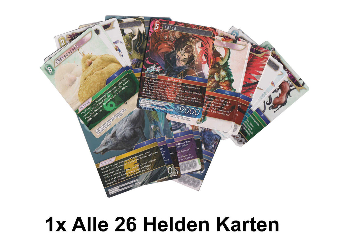 OPUS 20 - 1x Alle 26 Helden Karten komplett
