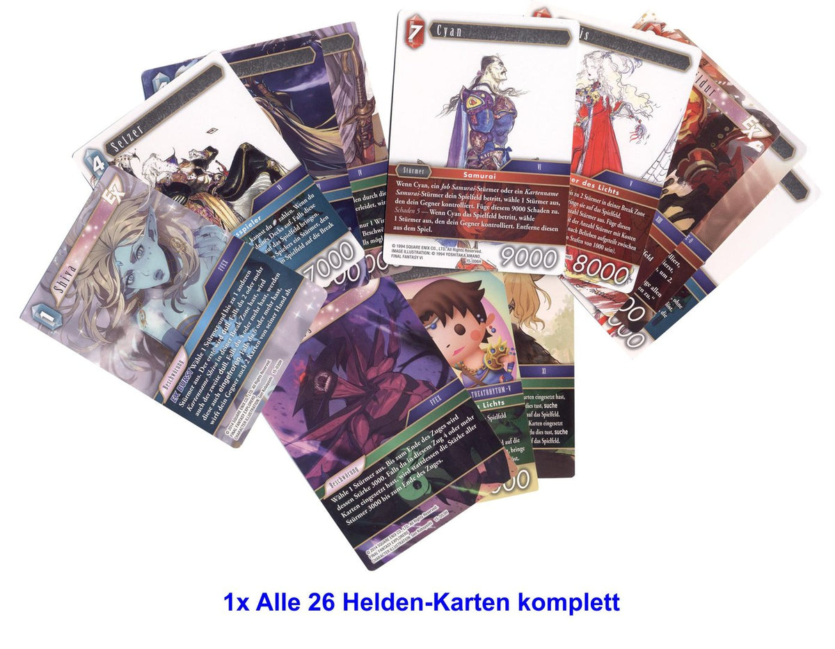 OPUS 15 - 1x Alle 26 Helden Karten komplett