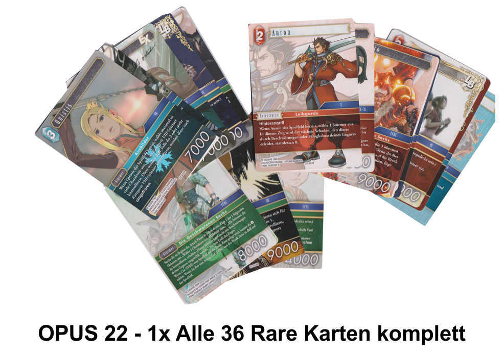 OPUS 22 - 1x Alle 36 Rare Karten komplett