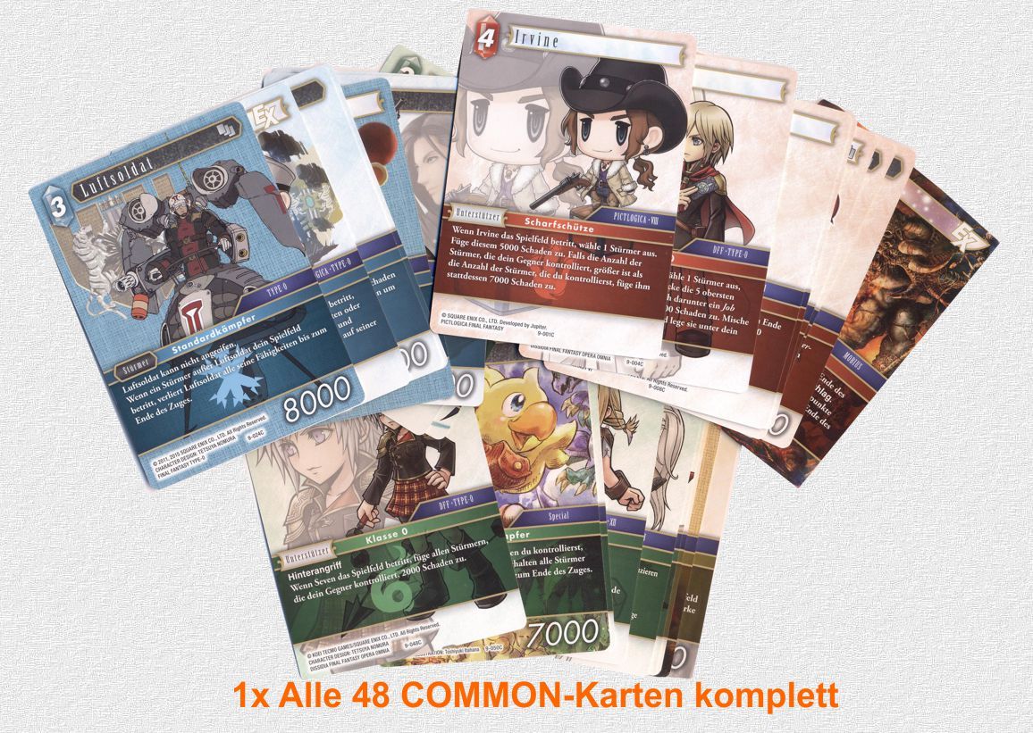 OPUS 9 - 1x Alle 48 Common Karten komplett