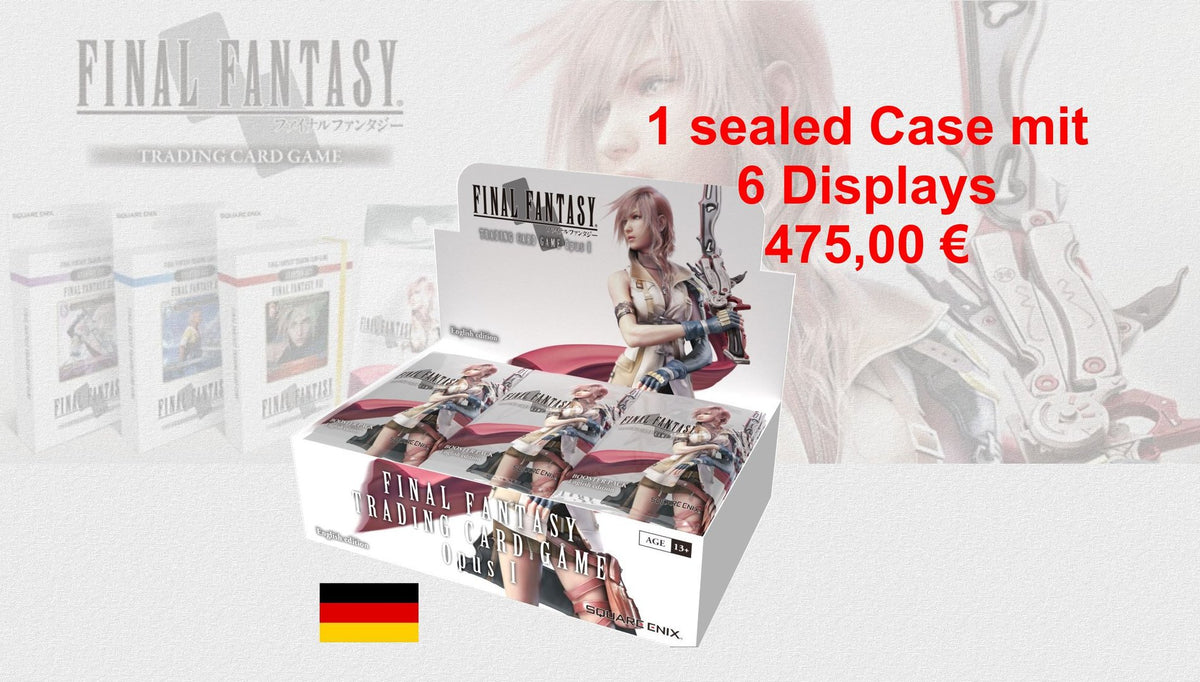 Final Fantasy TCG OPUS 1 / I Case mit 6x Display á 36 Booster deutsch