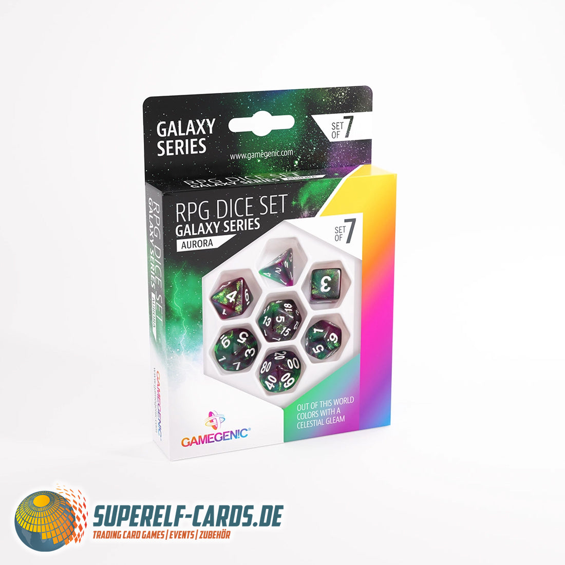 Gamegenic - Dice Set - Galaxy Series - Aurora