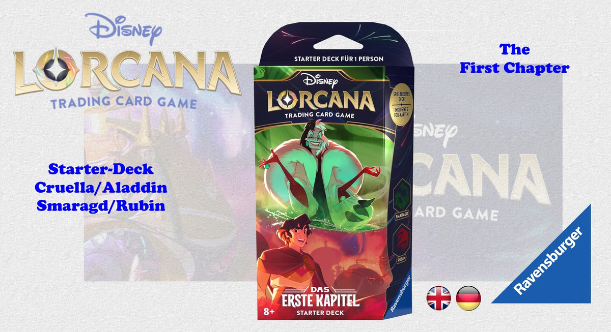 Disney Lorcana TCG - Starter Cruella/Aladdin - Das erste Kapitel - dt./engl.