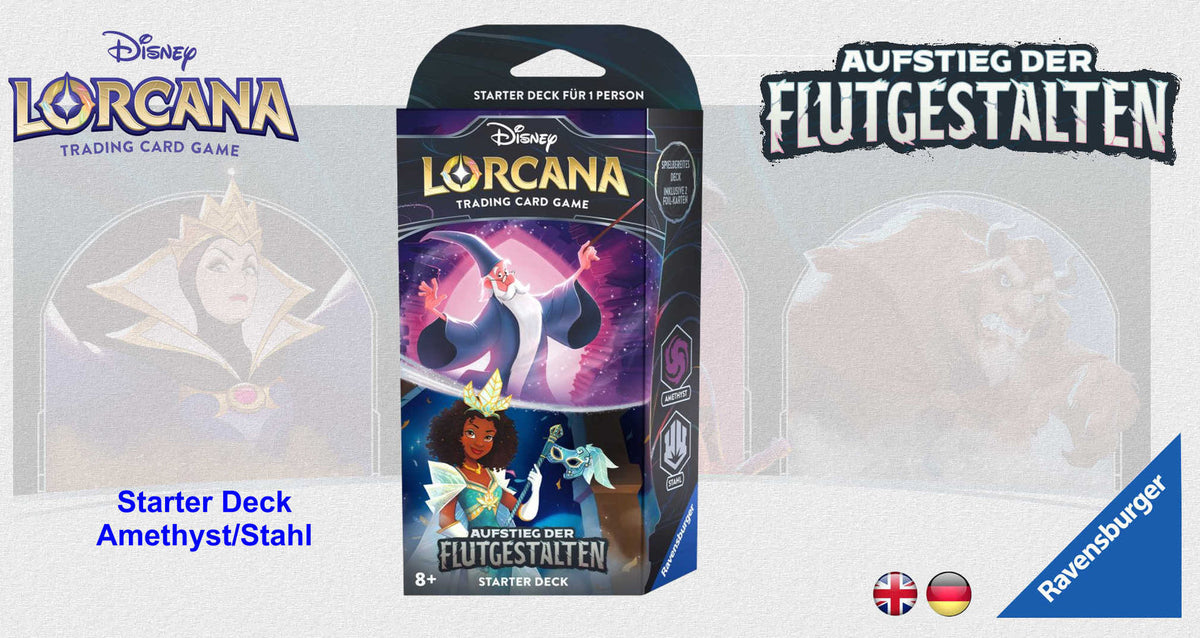 Disney Lorcana TCG - Starter Amethyst/Stahl - Aufstieg der Flutgestalten - dt./engl.