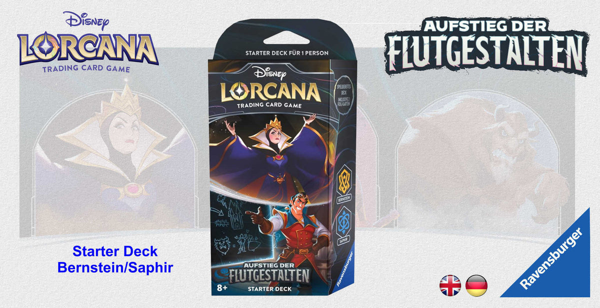 Disney Lorcana TCG - Starter Bernstein/Saphir - Aufstieg der Flutgestalten - dt./engl.