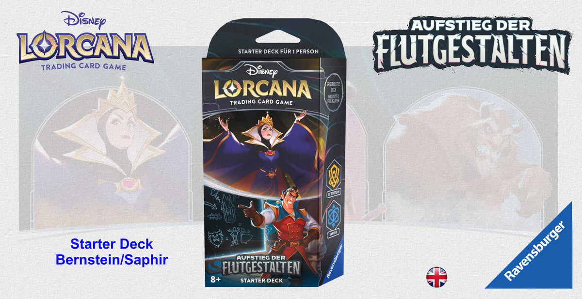 Disney Lorcana TCG - Starter Bernstein/Saphir - Aufstieg der Flutgestalten - dt./engl.
