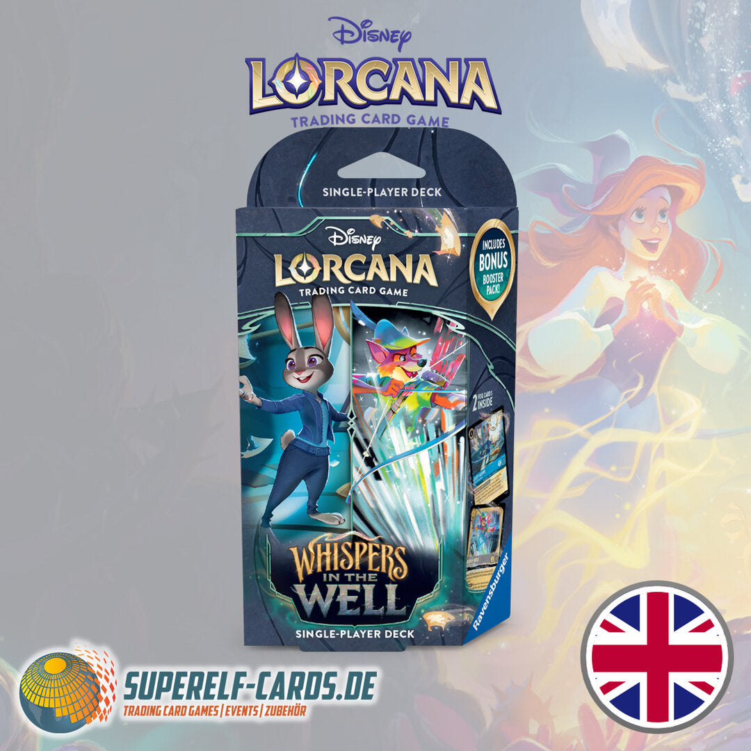 Disney Lorcana - Geflüster aus der Tiefe - Starter Deck Saphir / Stahl EN / DE