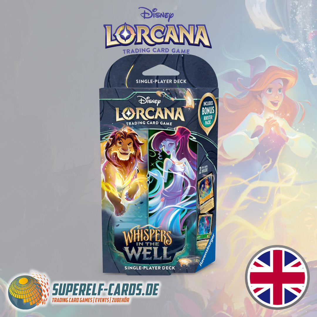 Disney Lorcana - Geflüster aus der Tiefe - Starter Deck Bernstein / Smaragd EN / DE