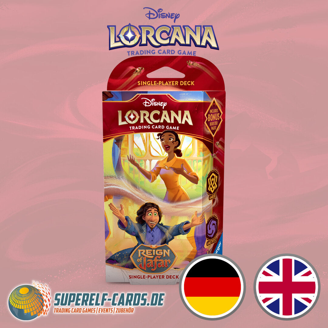 Disney Lorcana - Domäne von Dschafar - Starter Deck Bernstein / Amethyst EN / DE