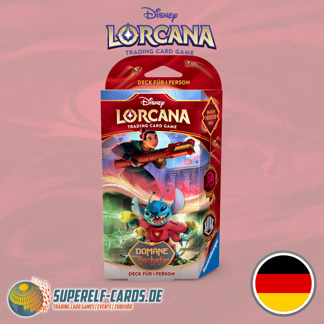 Disney Lorcana - Domäne von Dschafar - Starter Deck Rubin / Stahl EN / DE