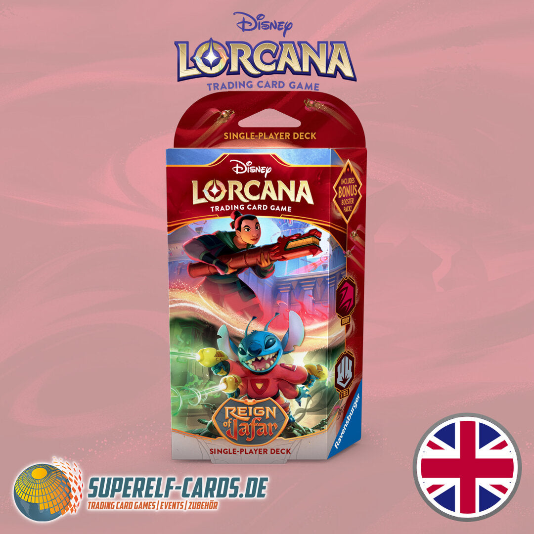 Disney Lorcana - Domäne von Dschafar - Starter Deck Rubin / Stahl EN / DE