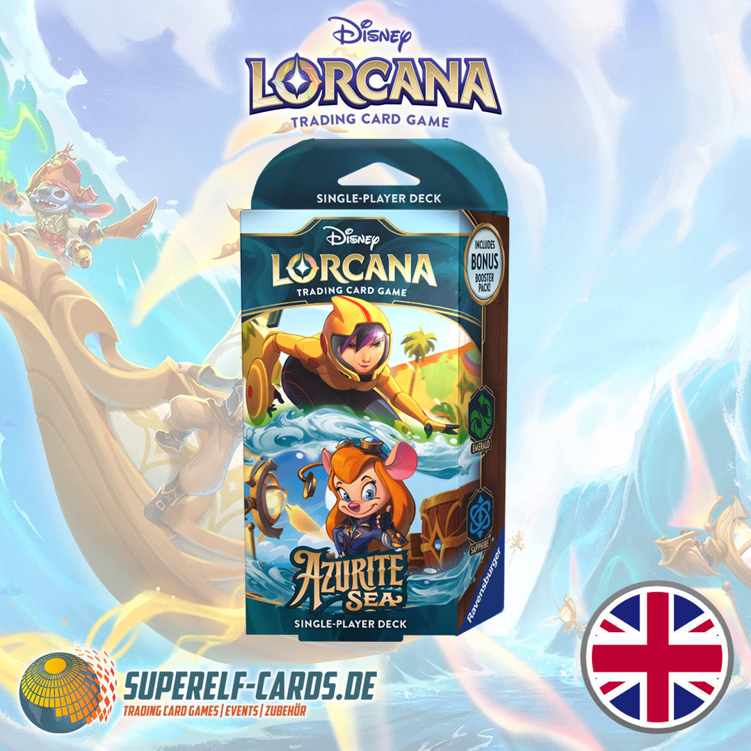 Disney Lorcana - Azurblaues Meer - Starter Deck Smaragd / Saphir EN / DE