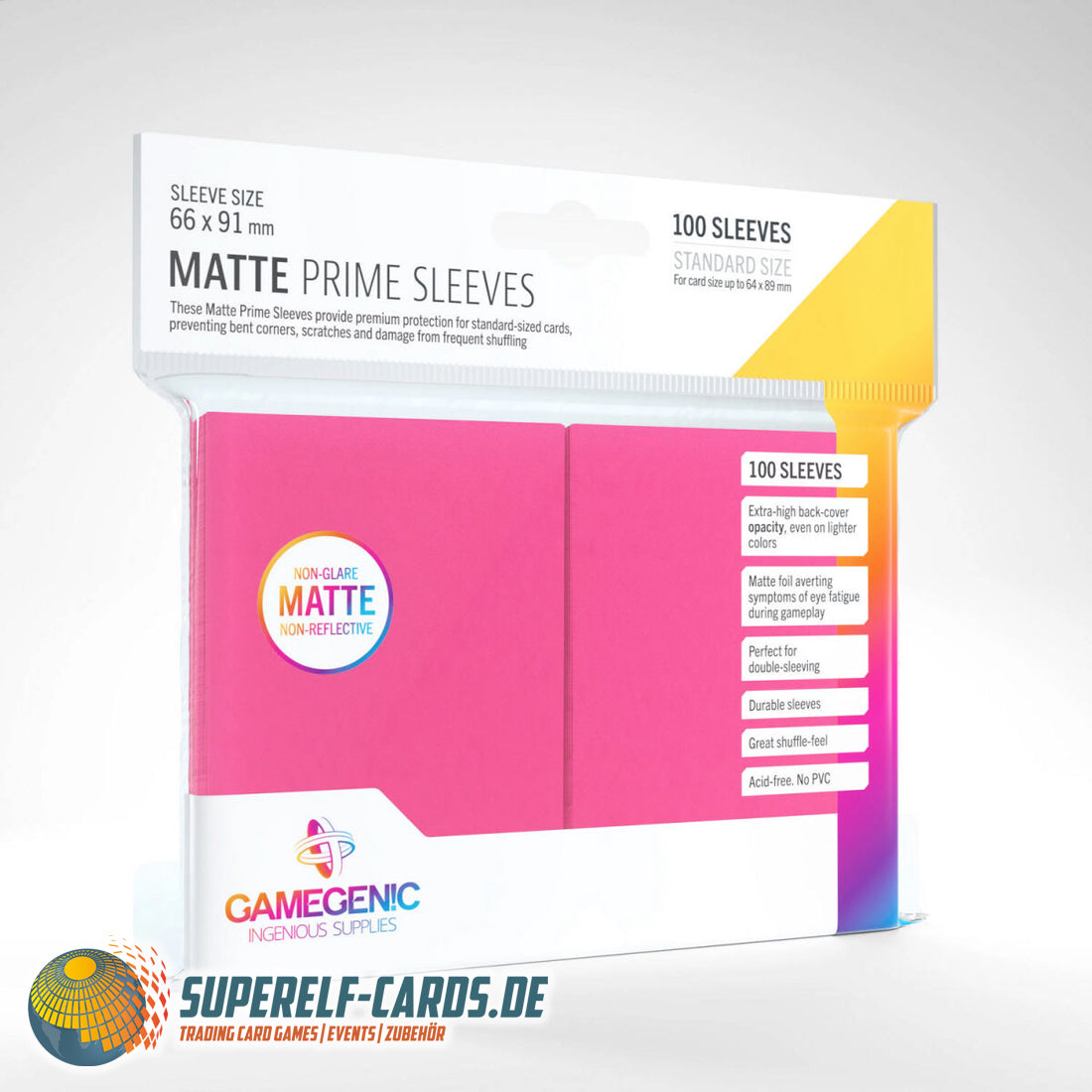 Gamegenic - Matte Prime Sleeves - Standard Size - 100 Stück