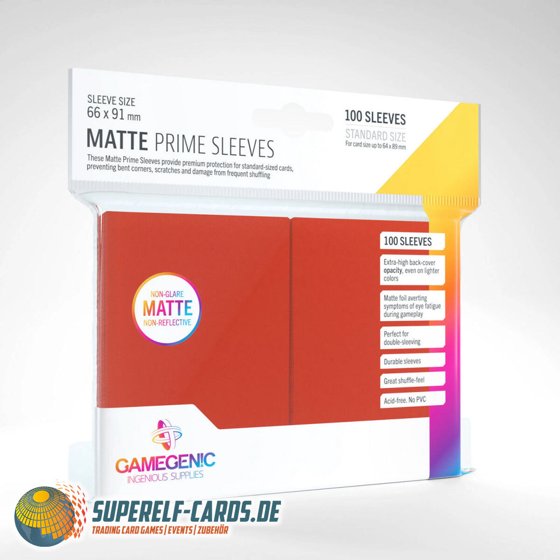 Gamegenic - Matte Prime Sleeves - Standard Size - 100 Stück