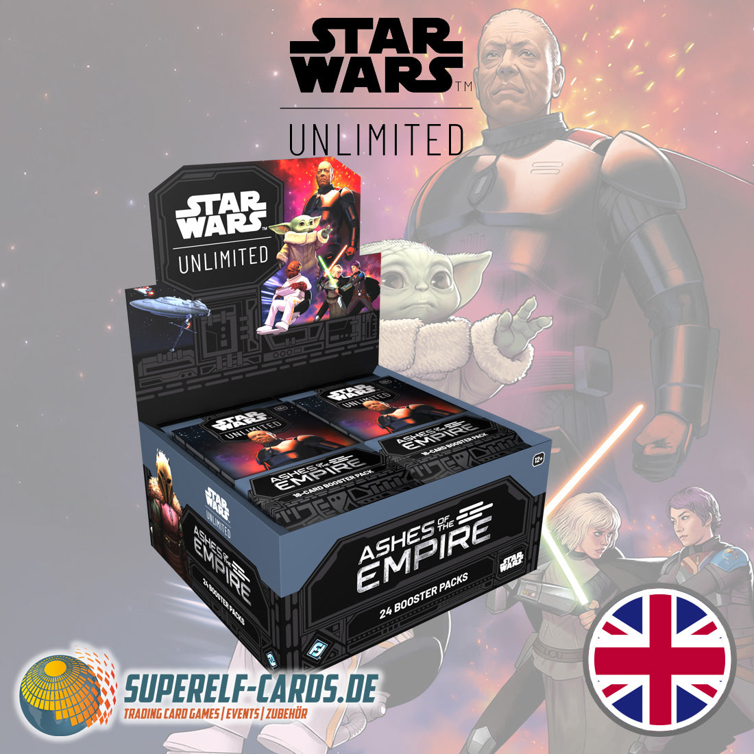 Star Wars: Unlimited - Asche des Imperiums / Ashes of the Empire - Booster Display DE / EN