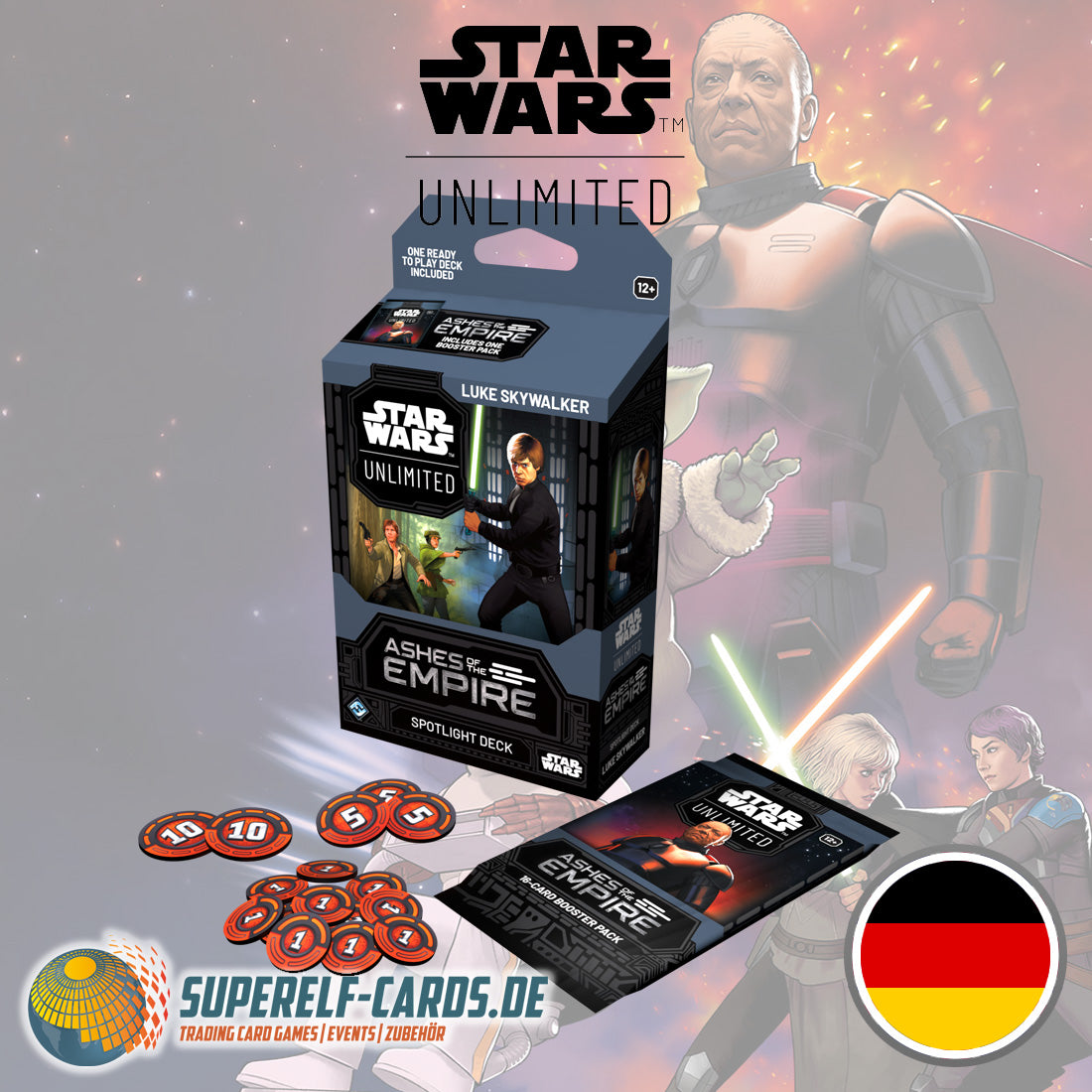 Star Wars: Unlimited - Asche des Imperiums / Ashes of the Empire - Spotlight-Deck: Luke Skywalker DE / EN