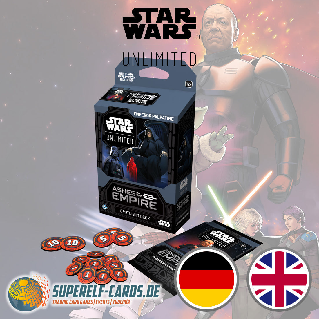 Star Wars: Unlimited - Asche des Imperiums / Ashes of the Empire - Spotlight-Deck: Emperor Palpatine DE / EN