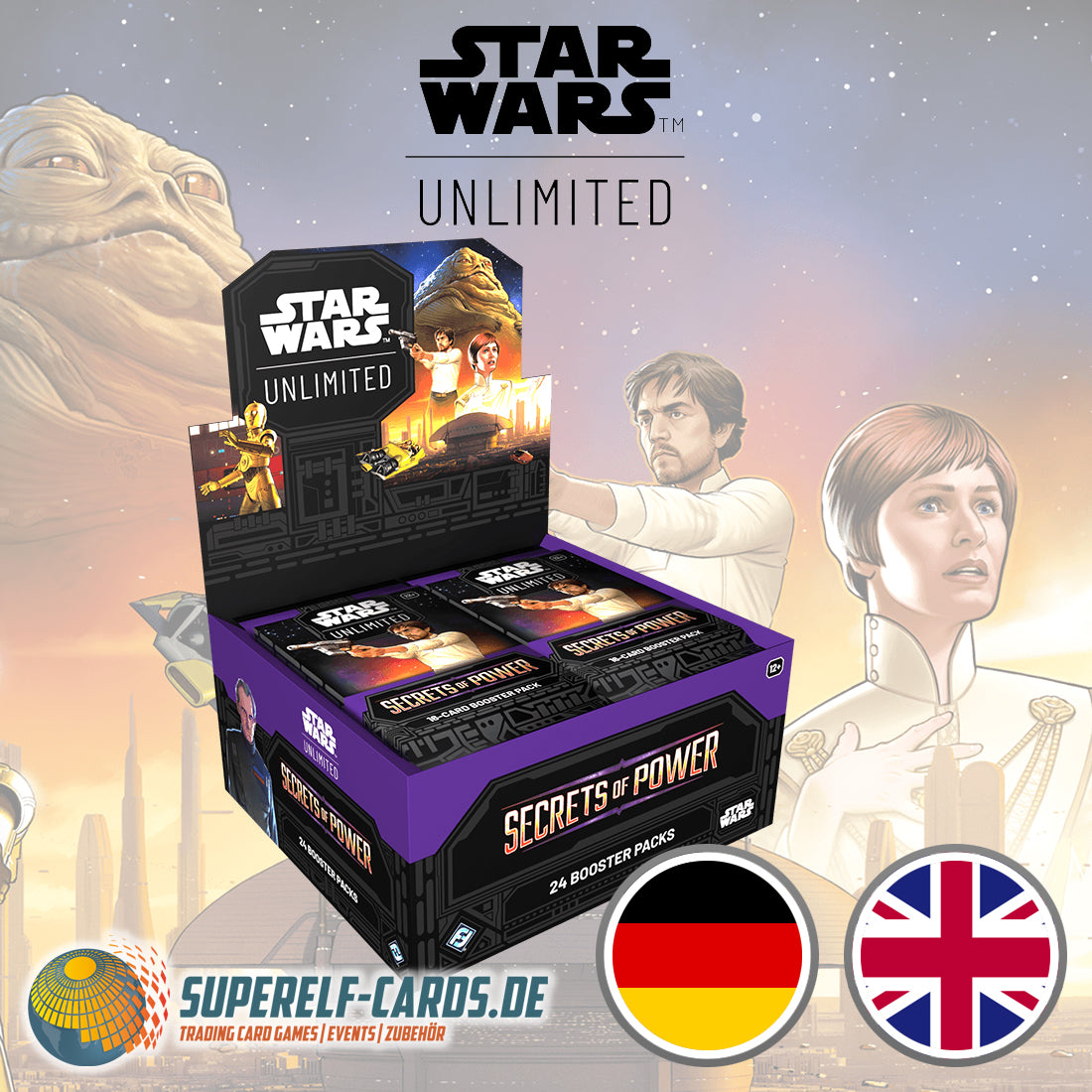 Star Wars: Unlimited - Meister der Intrige / Secrets of Power - Booster Display DE / EN
