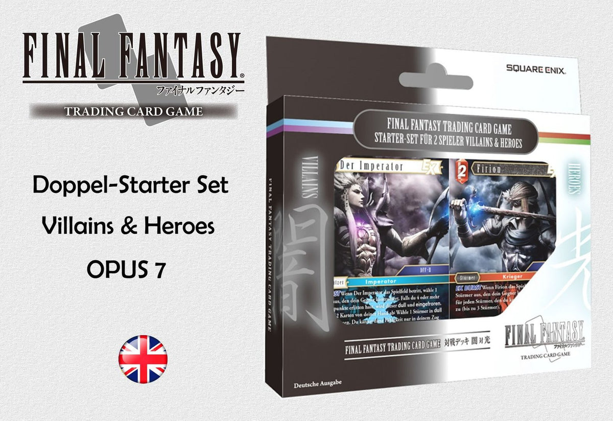 Final Fantasy - 2 Player Starter Versus Deck - Heroes & Villains - OPUS VII / 7  deutsch & englisch