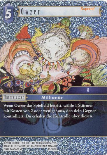 Final Fantasy Opus 11-106 H Owzer Blitz