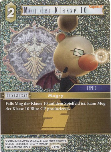 Final Fantasy Opus 9-074 C Mog der Klasse 10 Erde