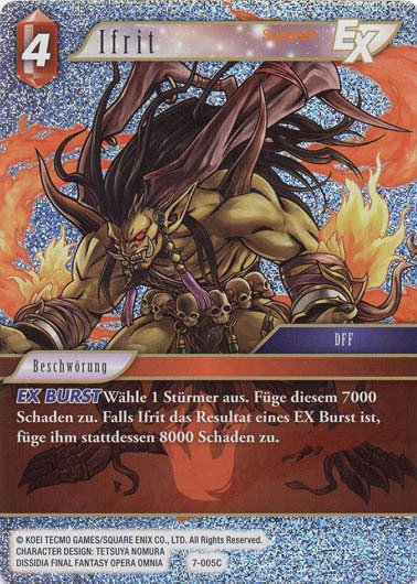 Final Fantasy Opus 7-005 C Ifrit Feuer