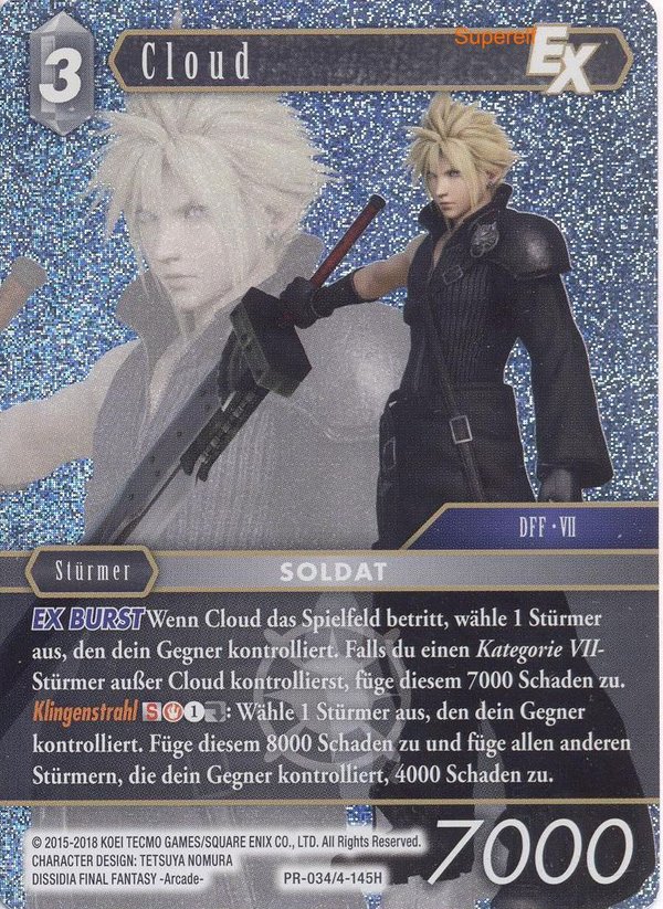 Final Fantasy Promokarte Opus 4-145H / PR-034 Cloud Variante