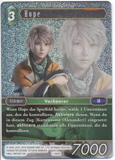 Final Fantasy Opus 1-082 R Hope Wind