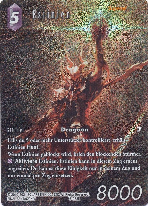 Final Fantasy Legacy 6-088L Estinien Full Art Premium - Sonderkarte aus OPUS 14