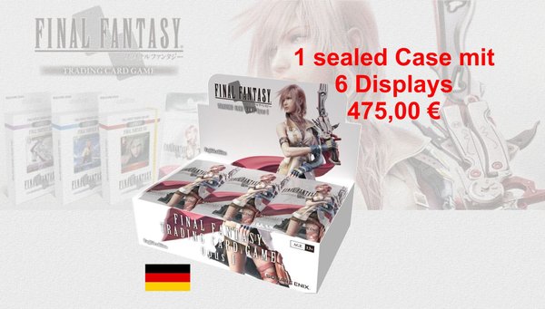 Final Fantasy TCG OPUS 1 / I Case mit 6x Display á 36 Booster German Version