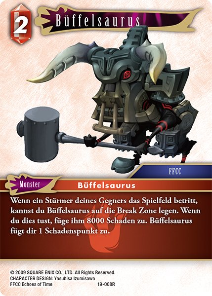 Final Fantasy Opus 19-008 R Büffelsaurus Feuer