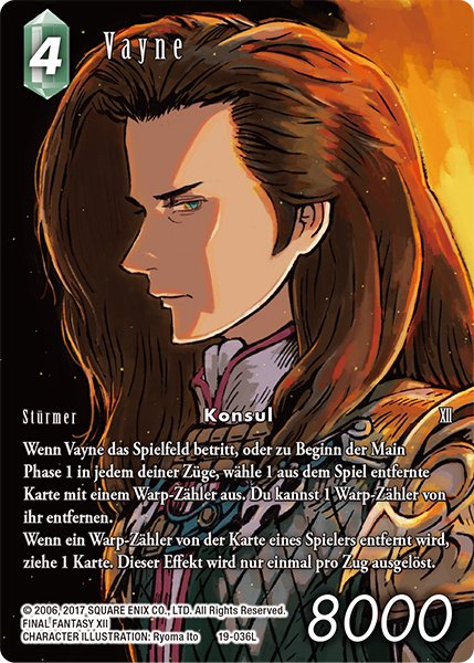 Final Fantasy Opus 19-036 L Vayne Wind