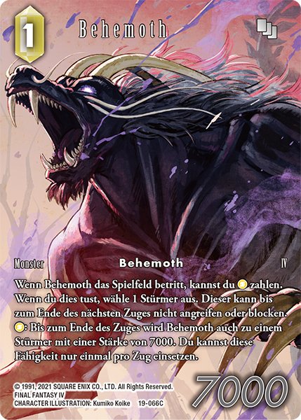 Final Fantasy Opus 19-066 C Behemoth Erde