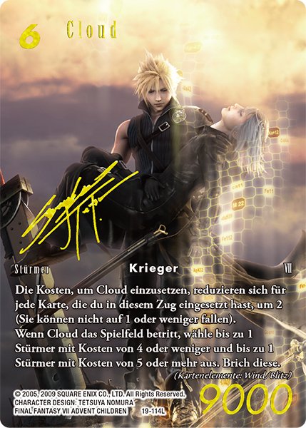 Final Fantasy Opus 19-114 L Cloud Wind/Blitz