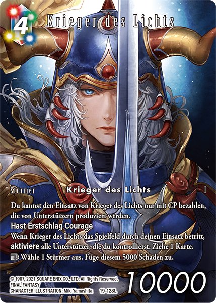 Final Fantasy Opus 19-128 L Krieger des Lichts Feuer/Wind/Erde/Wasser