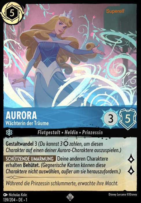 Lorcana Kapitel 1-139 SR Aurora Saphir