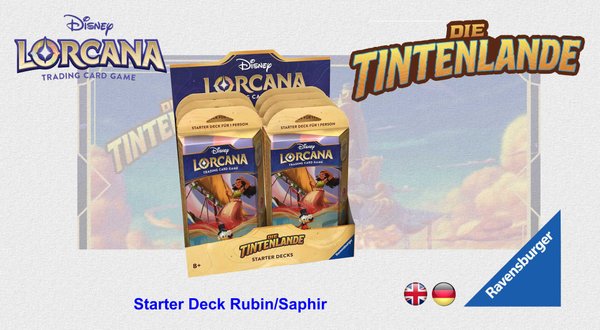 Disney Lorcana TCG - Starter Rubin/Saphir - Die Tintenlande - dt./engl. VV f.d. 08.03.2024